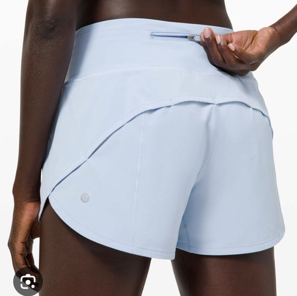 lululemon athletica Pants - Lululemon Speed Up Shorts Blue Linen Size 8 4"